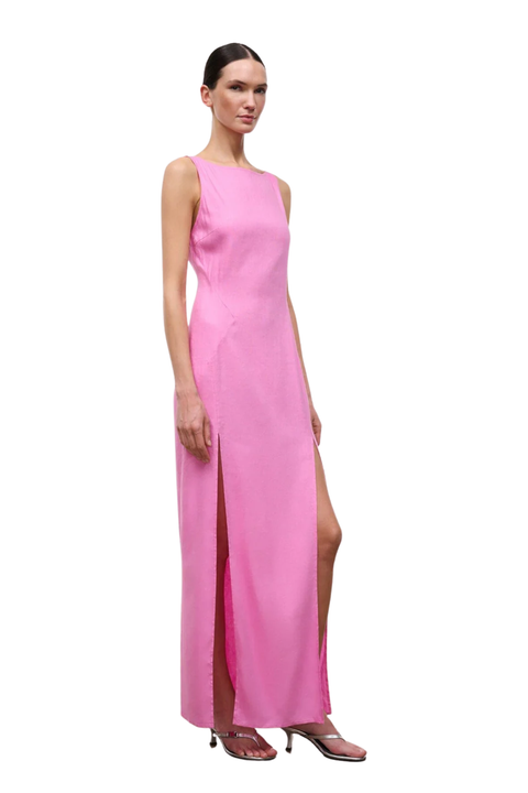 Costa Linen Dress Orchid