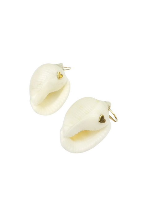 White Shell Pendant with Quartz