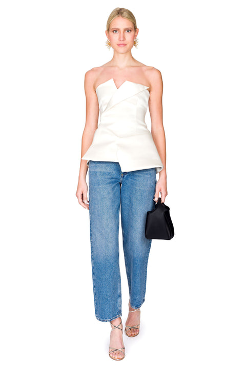 Corseted Tuxedo Top