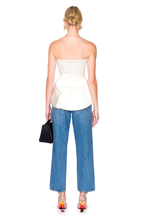 Corseted Tuxedo Top