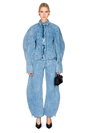 Acid Wash Denim Side Insert Jeans