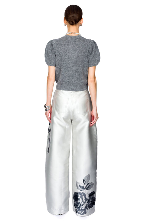 Flower Printed Boyfriend Pants