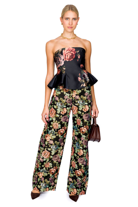 Brocade Boyfriend Style Trousers