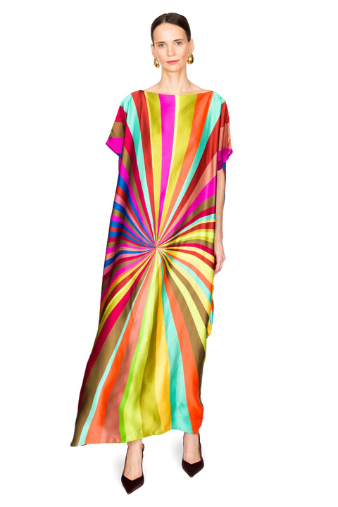 Printed Viscose Cocoon Dress