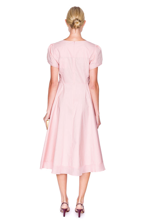 Soft Tulip Sleeve V-Neck Dress