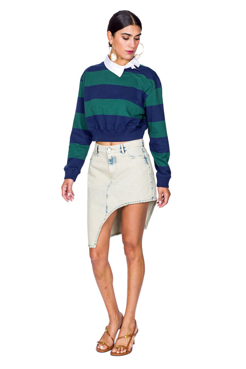 Denim Asymmetric Skirt