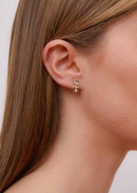 Diamond Ant Stud Earring