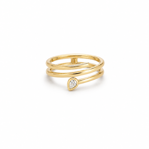 Le Cercle Diamond Pear Shaped Petite Ring
