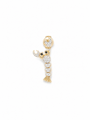 Mini Diamond Lobster Stud Earring