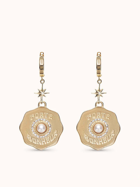 Original Porte Bonheur Coin Earrings