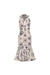 Ghost image showing the front of the paisan midi dress in white with blue print.