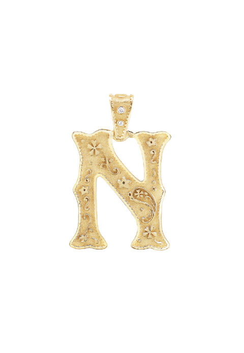 Small Southwestern Letter Charm "N"