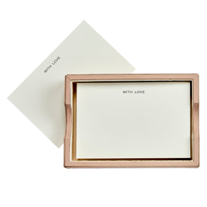 "With Love" Nude Bonded Memo Tray