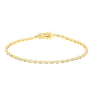 Pave Diamond Marquise Eternity Bracelet