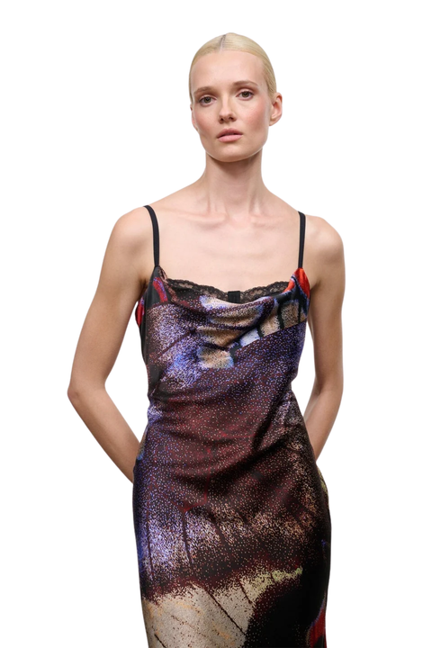 Evangeline Silk Midi Dress