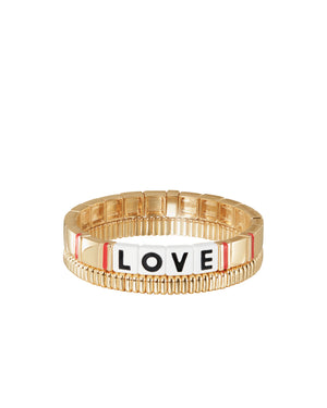 Golden Love Bracelet Duo