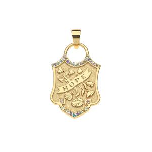 HOPE Shield Pendant Classic Rolo Chain