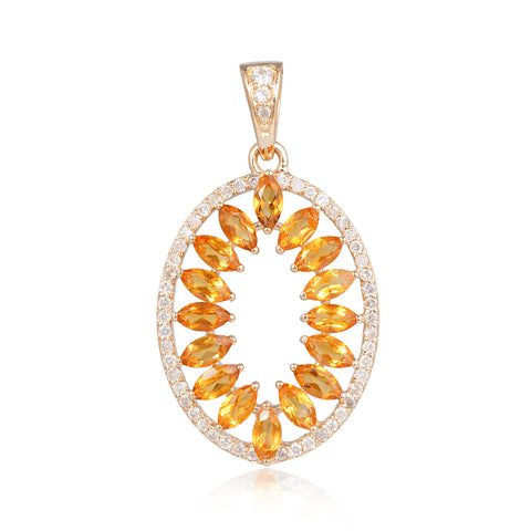Citrine Burst Pendant