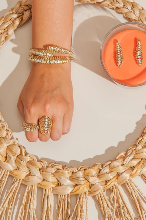 Bubbles Contrarié Yellow Gold Bracelet