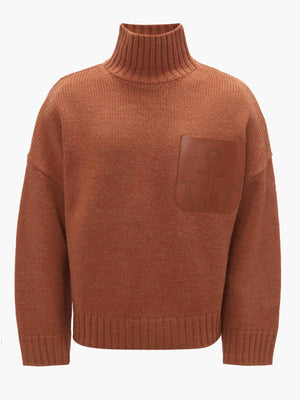 Leather Patch Pocket Jumper