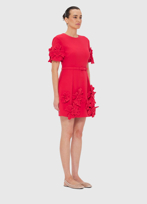 Aurelie Floral Applique Mini Dress