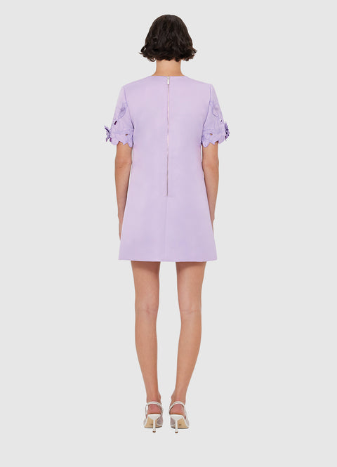Aurie Applique Short Sleeve Mini Dress