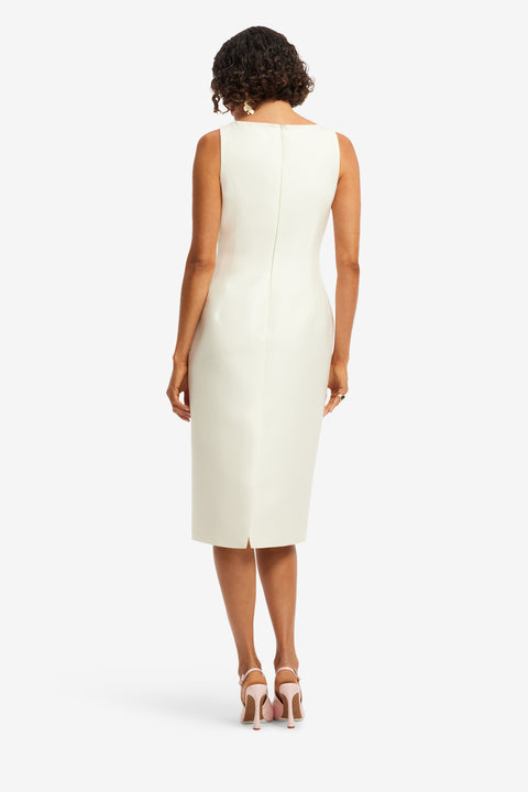 Eleanor Embellished Wool Midi Dress