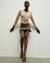 Natia Twisted Ruffle Trim Skirt