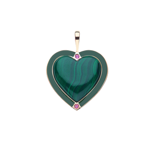 LOVE Enchanted Heart Pendant in Malachite