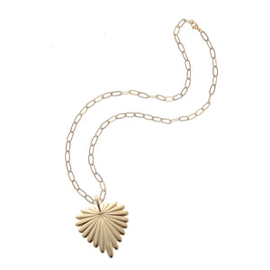LOVE Full-Heart Pendant Drawn Link Chain