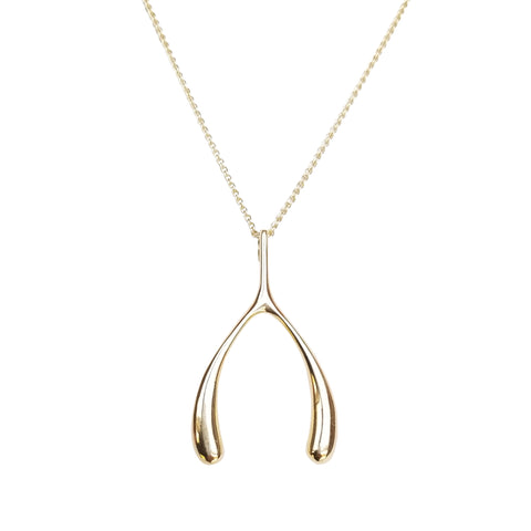 Lucky Gold Wishbone Pendant