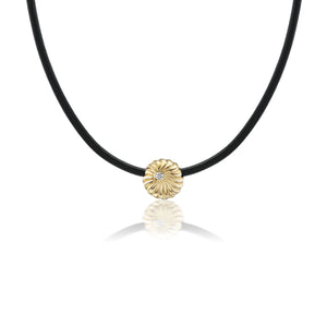 Sol Choker On Leather Cord
