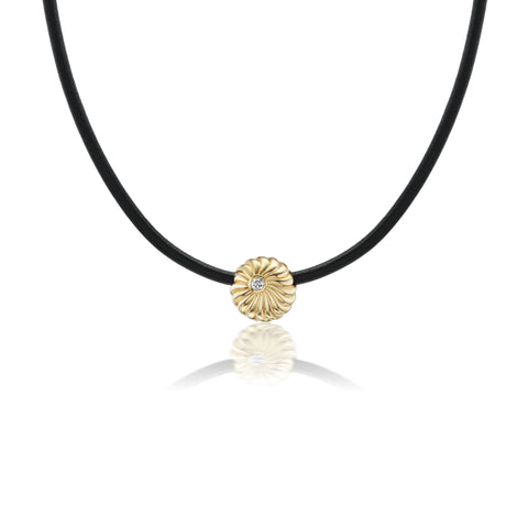 Sol Choker On Leather Cord