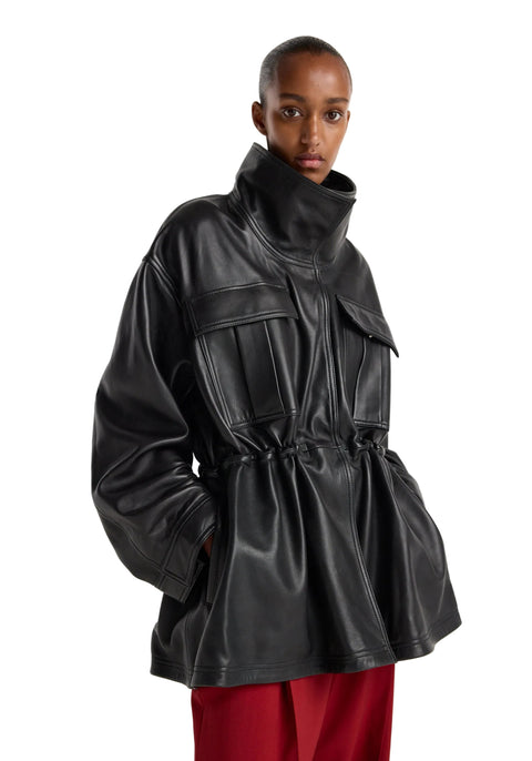 Sculptural Leather Jacket
