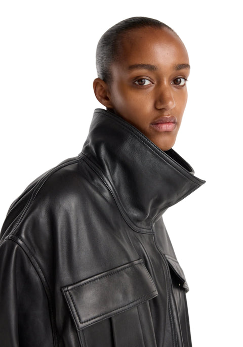 Sculptural Leather Jacket