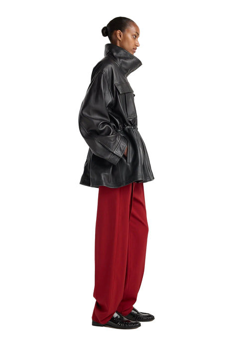 Sculptural Leather Jacket
