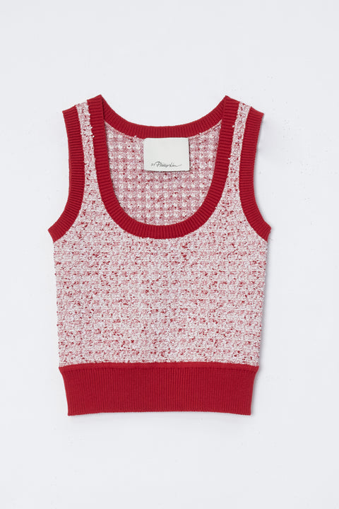 Tweed Boucle Scoopneck Tank