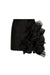 Ghost image of the black energy mini skirt with ruffles.