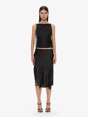 Lattice Silk Top