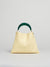 Ghost image of the small venice hobo bag in pineapple yellow and spherical green acrylic handle.