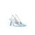 Ghost image of the pair of metallic blue cindy 95s heel.