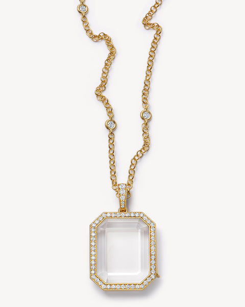 Diamond Baguette Locket