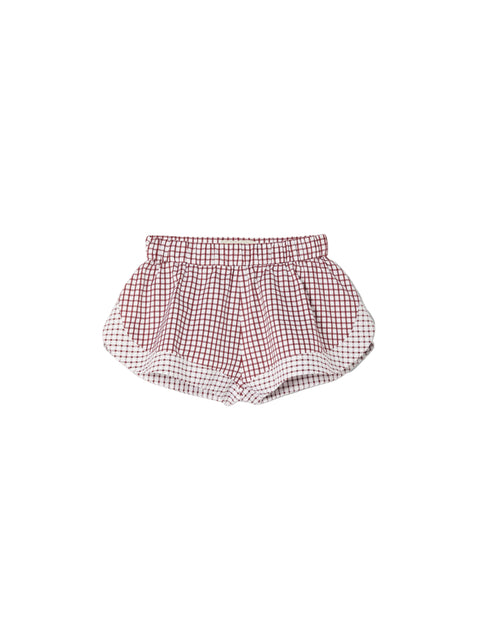 Checkered shorts on a gray background