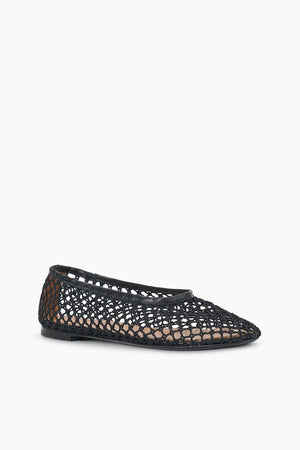 Ghost image of a single the black alba netted ballet flat