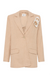 Ghost image of the evoke tailored jacket in ivory and natural with floral embellishment.