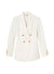 Ghost image of the antique white double breasted blazer on a white background