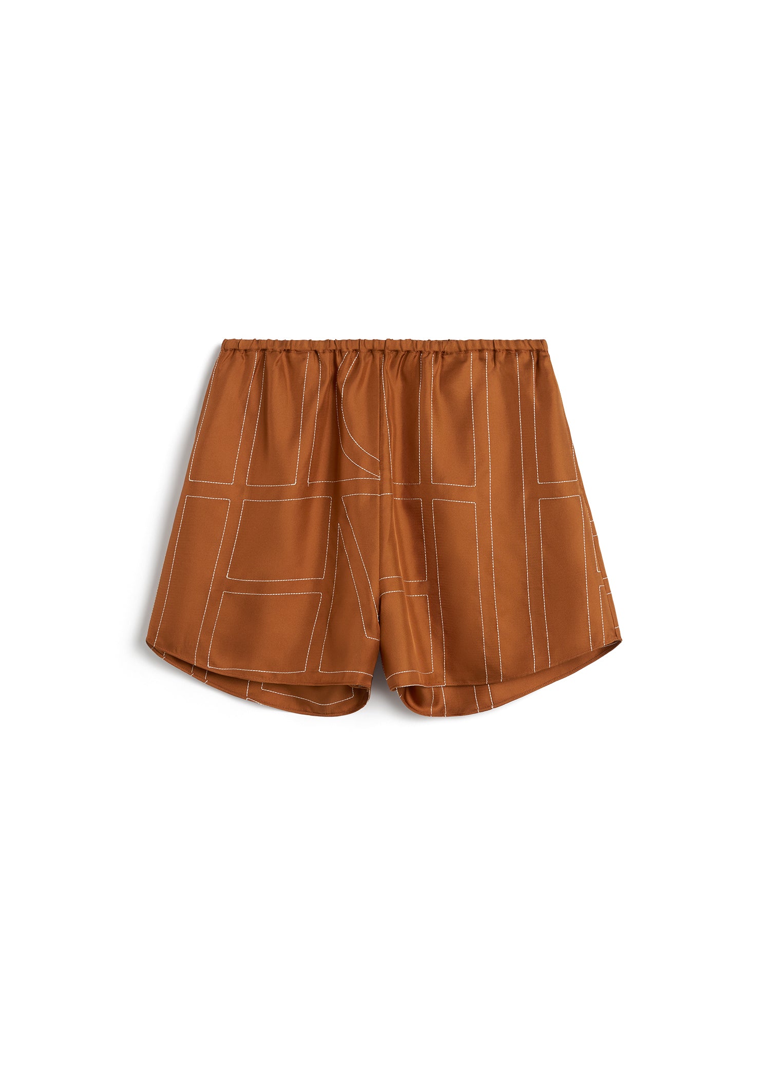 【THEAIRTOWN】 lace satin shorts SATIN EFFECT SHORTS WITH LACE - Brown | ZARA United States