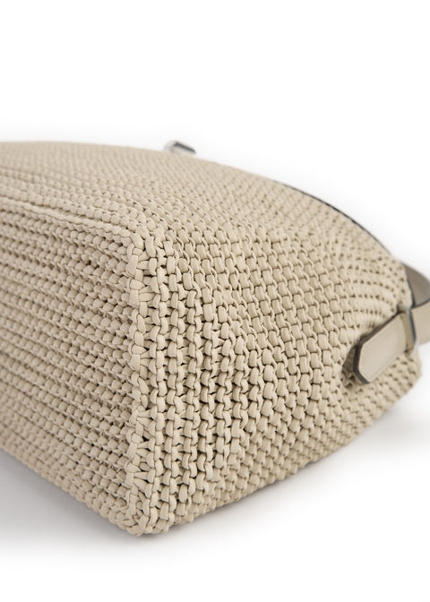T-Lock Woven Leather Top Handle