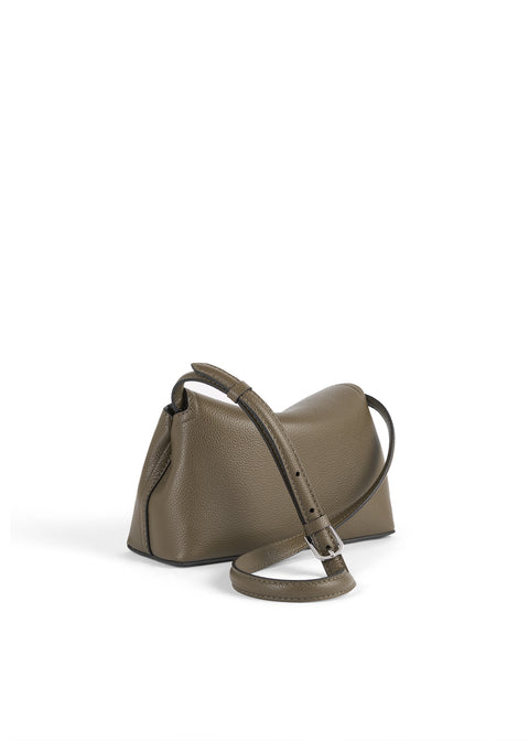 T-Lock Grained Leather Clutch