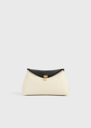 T-Lock Embroidered Leather Clutch